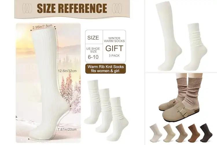 Detailed view of Best Ribbed Knit Socks